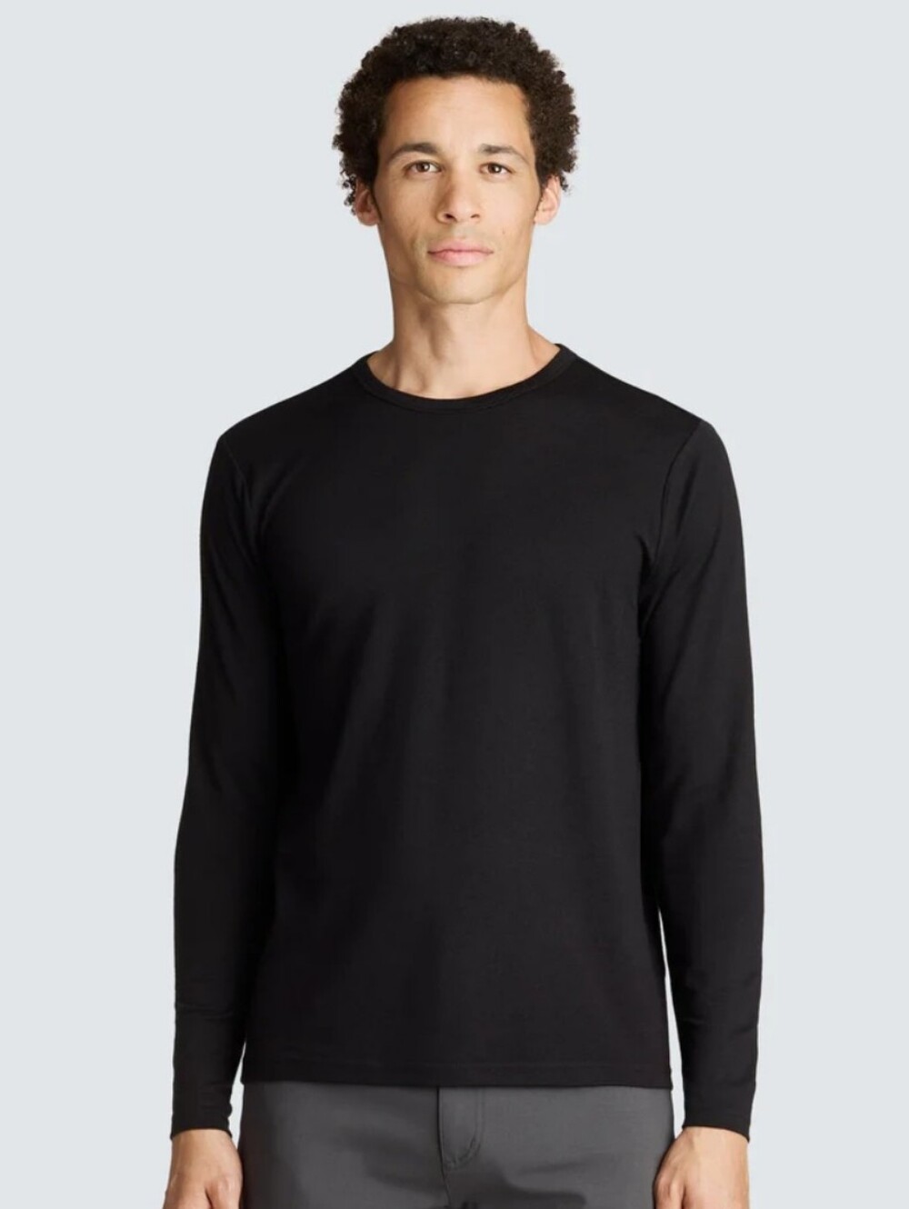 Unbound Merino Men's Long Sleeve Merino Crew Black Small